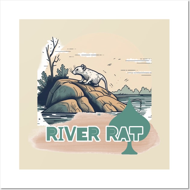 River Rat Poker Wall Art by JusstTees